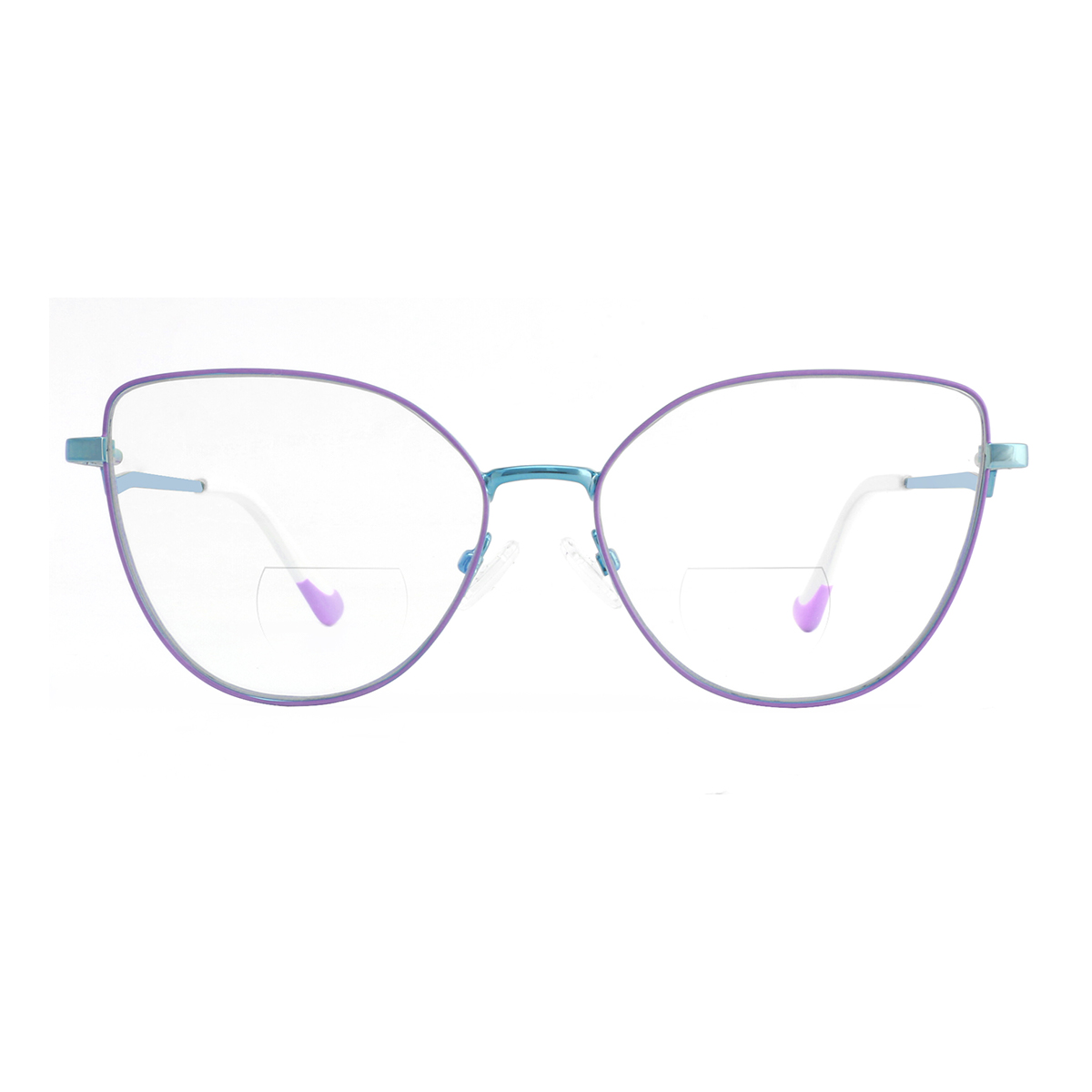 cat-eye cyan-purple reading-glasses