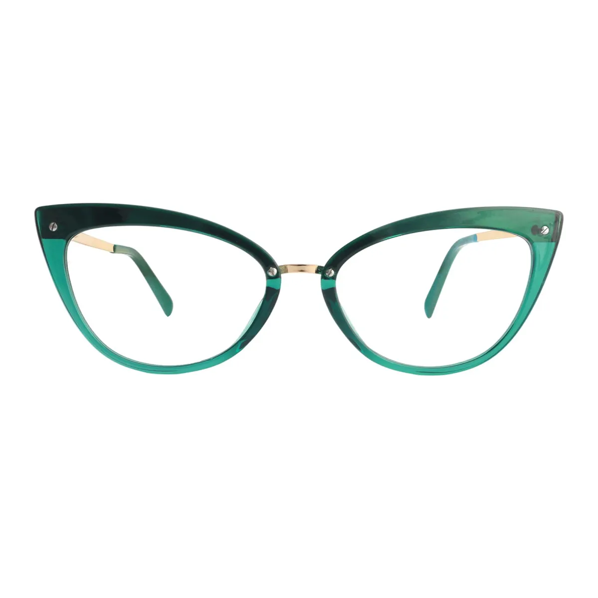 Fashion Cat-eye Green-Gold  Reading Glasses for Women