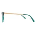 Nireus - Cat-eye Green-Gold Reading Glasses for Women