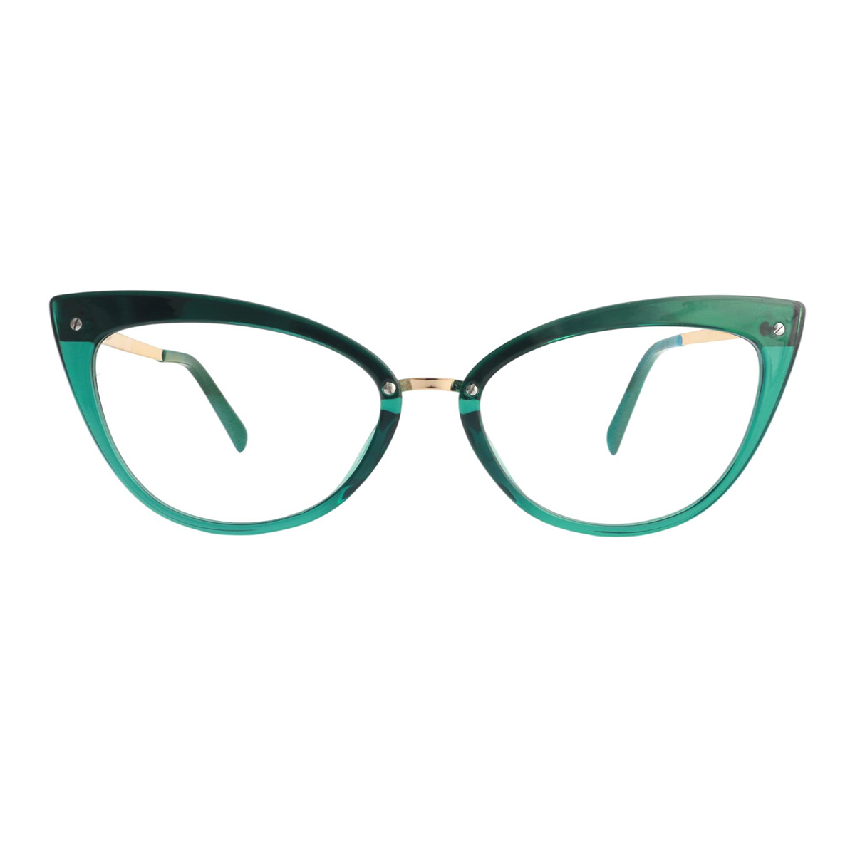 cat-eye green-gold reading-glasses