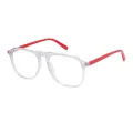 Glenda - Browline transparent/red Reading Glasses for Men & Women