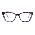 Calliope - Cat-eye Transparent/red Reading Glasses for Men & Women