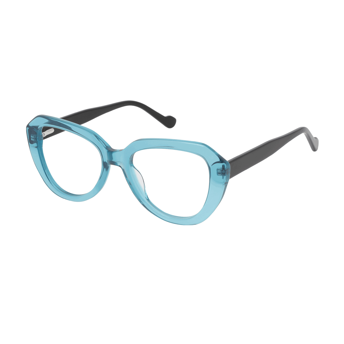 Alexis - Cat-eye Transparent blue/black Reading Glasses for Women