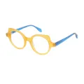 Bage - Round Yellow-Blue Reading Glasses for Men & Women