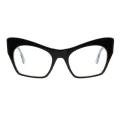 Amphitrite - Cat-eye Clear-Green Reading Glasses for Women