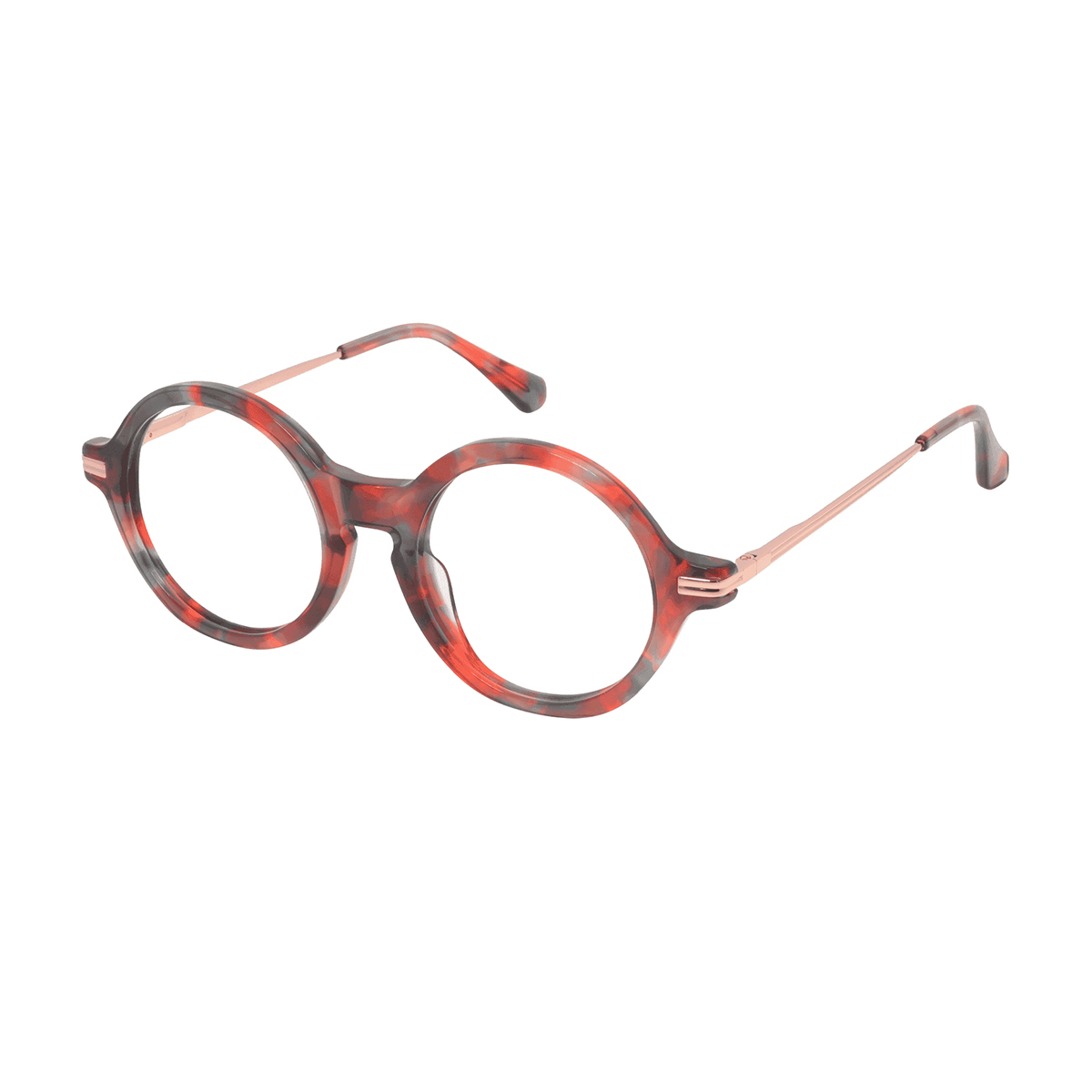 Glaucus - Round Red-Demi Reading Glasses for Men & Women