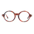 Glaucus - Round Red-Demi Reading Glasses for Men & Women