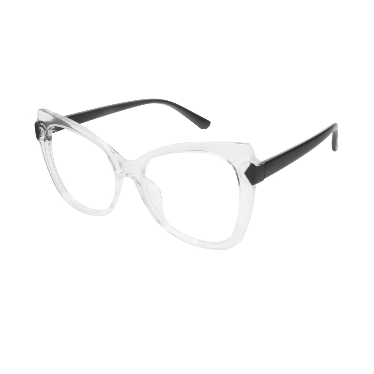 Alazir - Cat-eye Transparent Reading Glasses for Women
