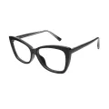 Pythia - Cat-eye Black Reading Glasses for Women