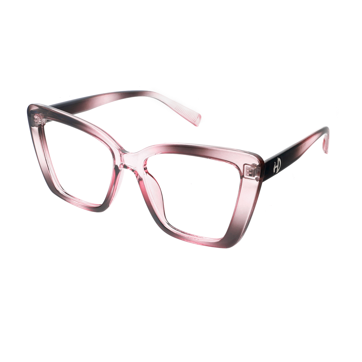 Francie - Square Pink Reading Glasses for Men & Women
