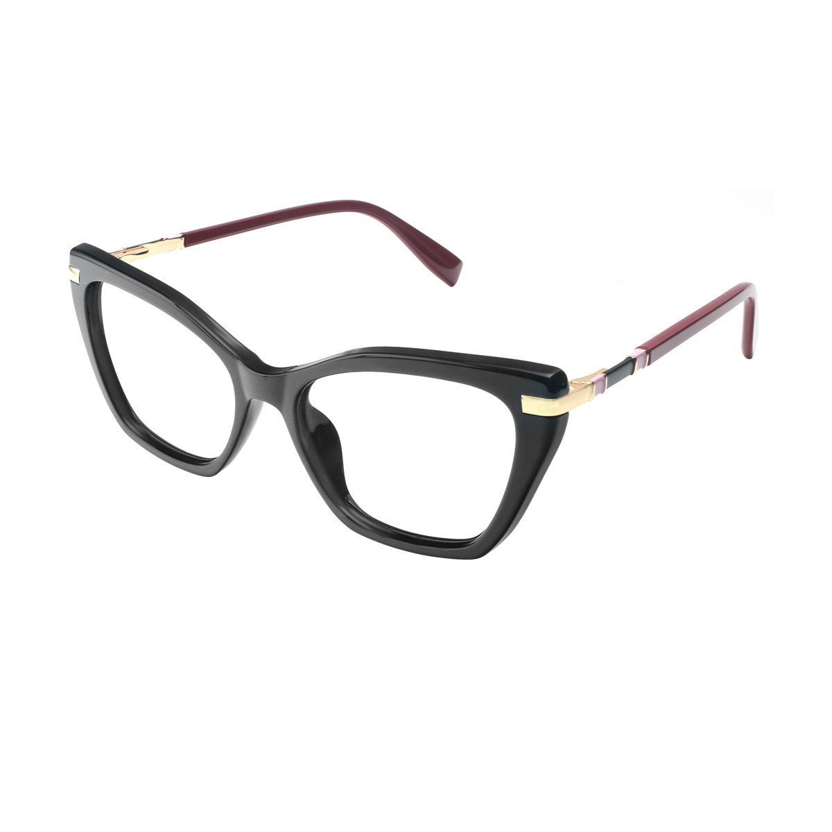 Bura - Cat-eye Black Reading Glasses for Women