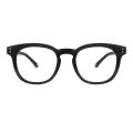 Rhodope - Oval Black Reading Glasses for Men & Women