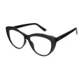 Ixion - Cat-eye Black Reading Glasses for Men & Women