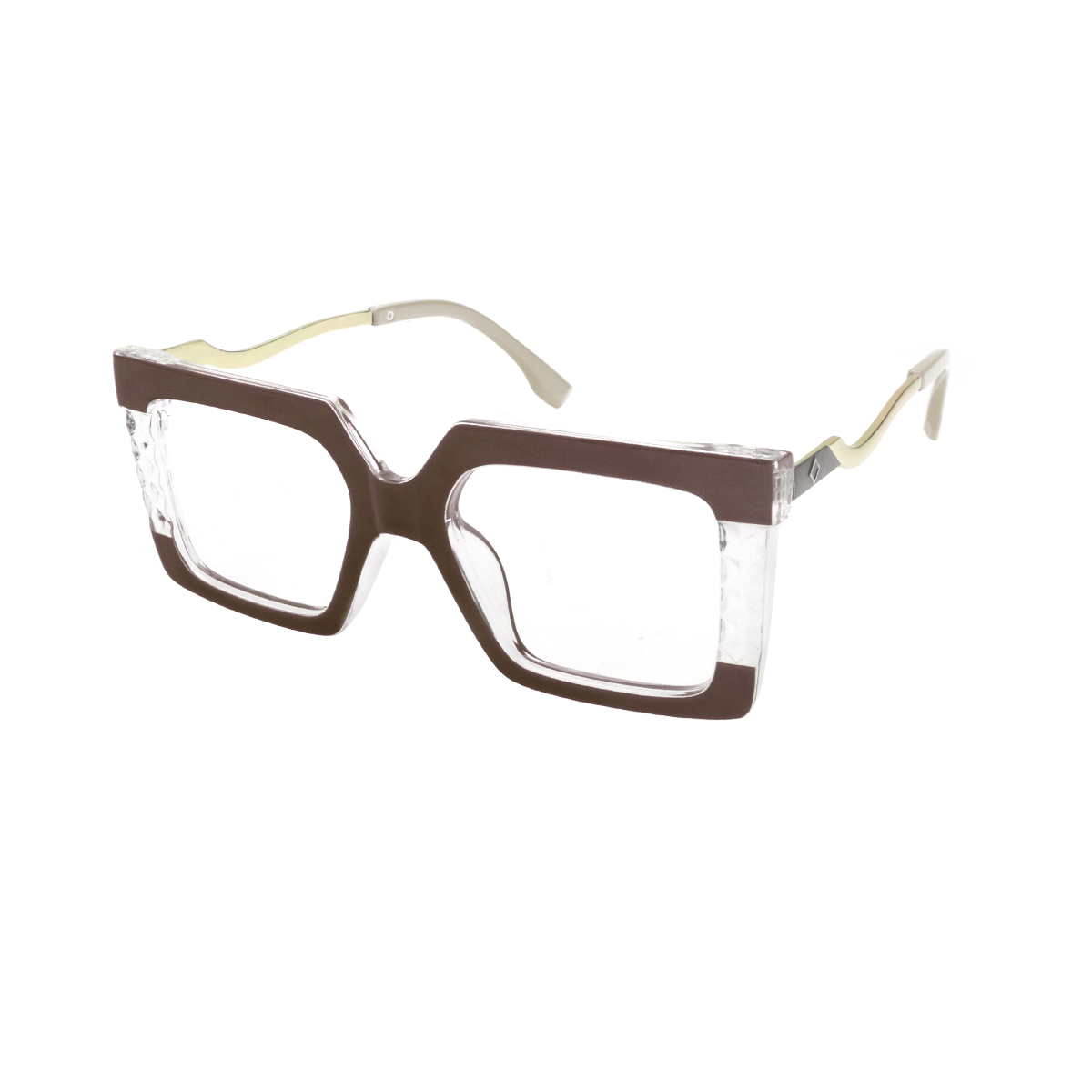 Sicyon - Square Brown Reading Glasses for Women