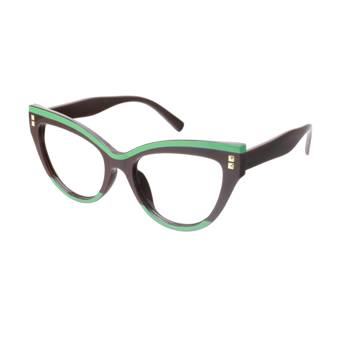 Alpeni - Cat-eye Red-Green Reading Glasses for Women