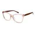 Edna - Cat-eye Grey Transparent Reading Glasses for Women