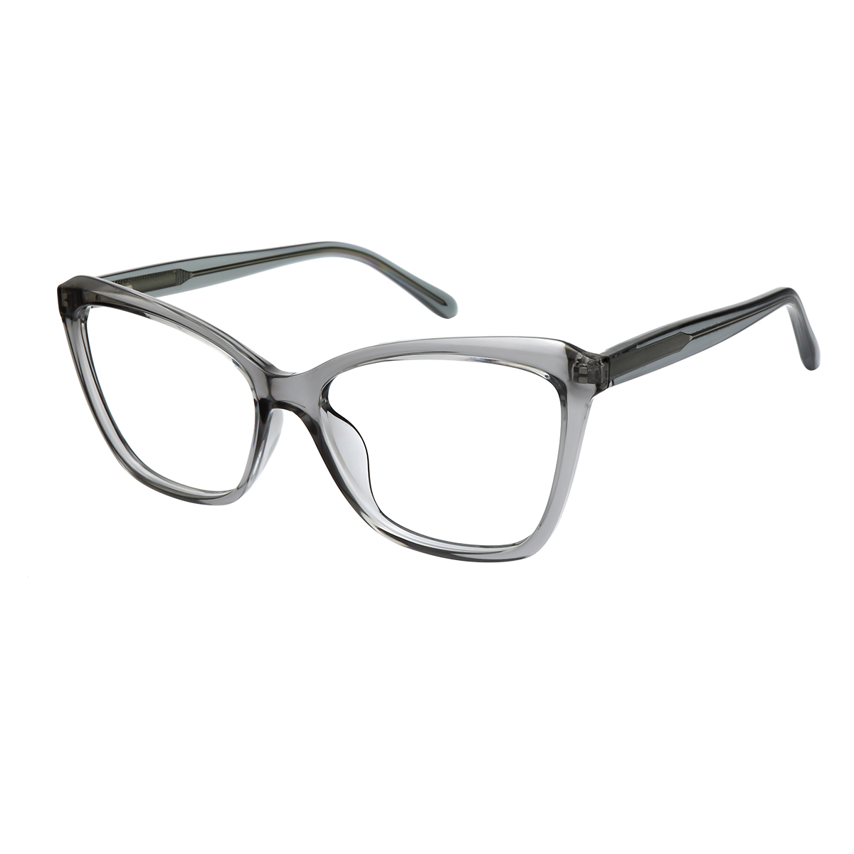 Edna - Cat-eye Grey Transparent Reading Glasses for Women