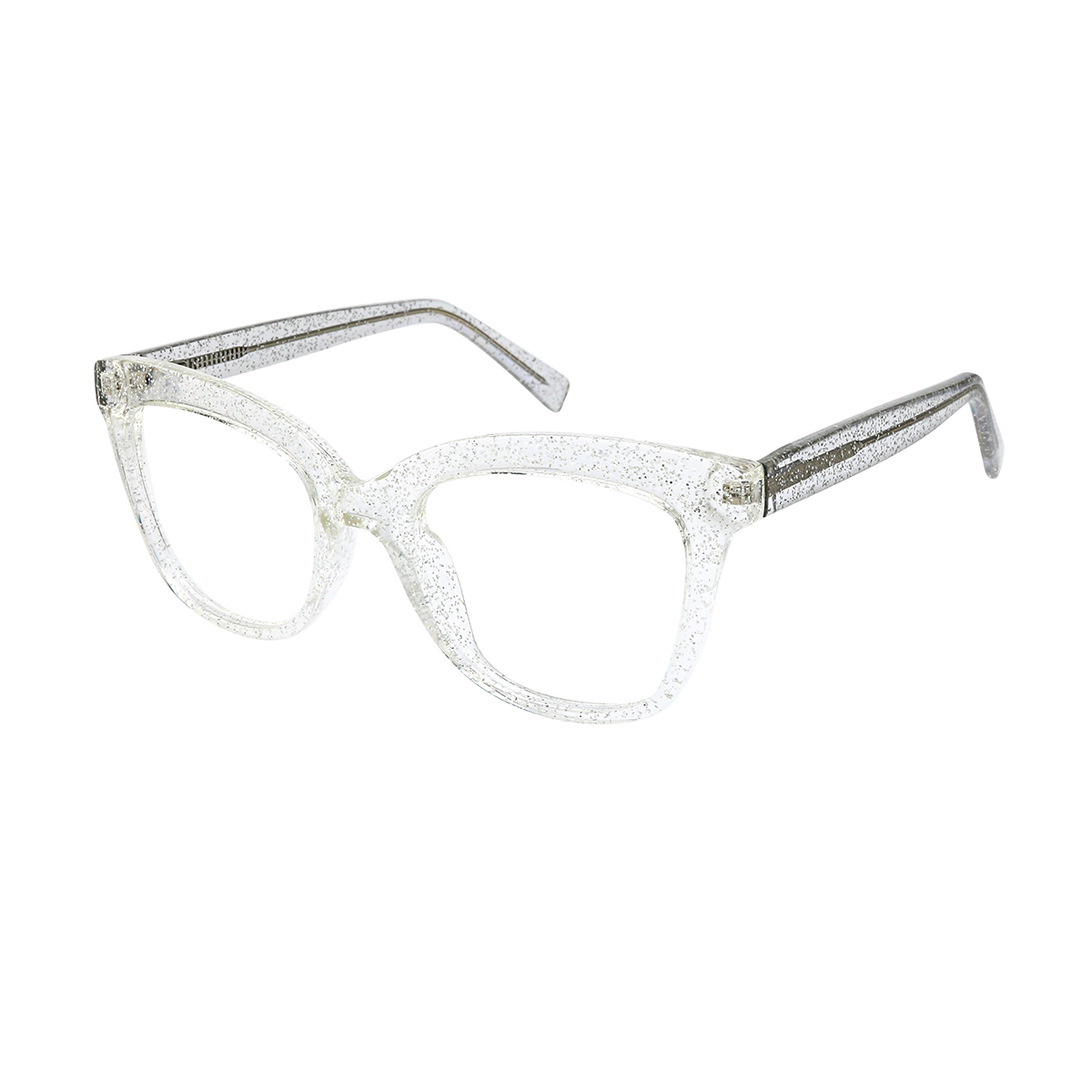 Vanessa - Square Transparent/Sparkle Reading Glasses for Women