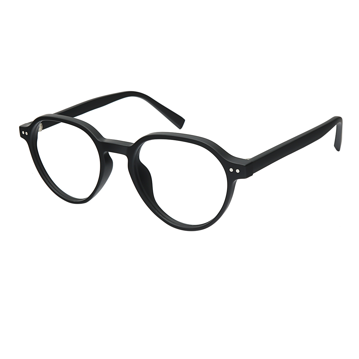 Matthew - Round Matte Black Reading Glasses for Men & Women