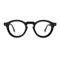 Mabel - Round Black Reading Glasses for Men & Women