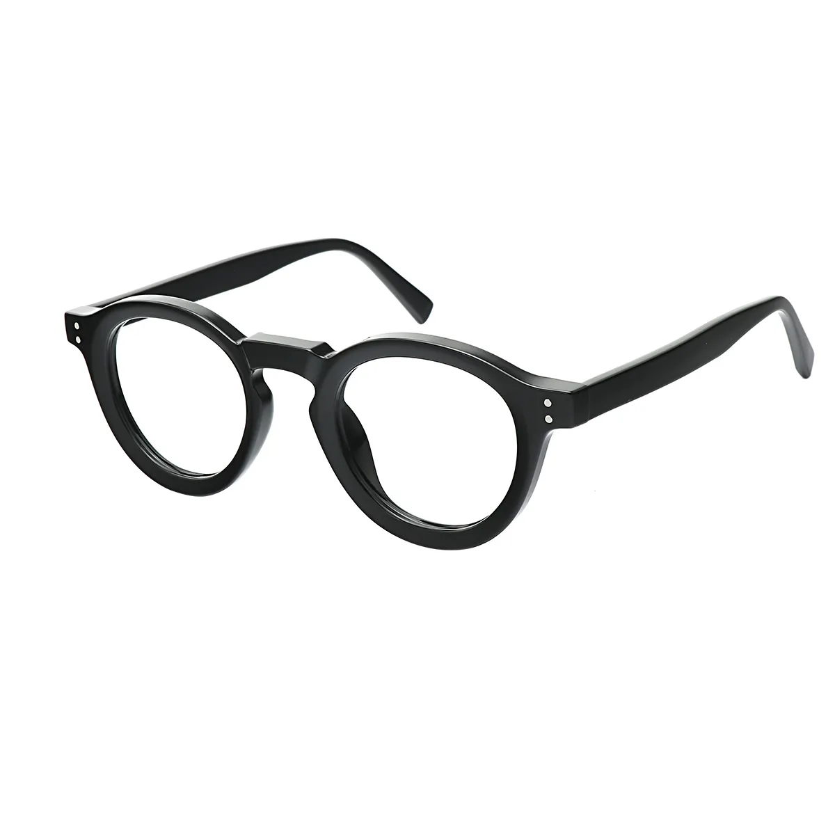 Fashion Round Grey/Transparent Reading Glasses for Women & Men