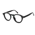 Mabel - Round Black Reading Glasses for Men & Women