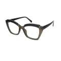 Iris - Cat-eye Green/Transparent Reading Glasses for Women