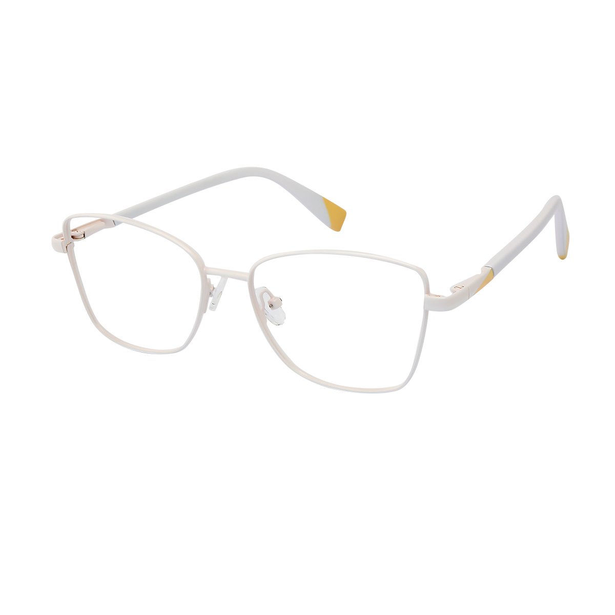Gwendoline - Square White Reading Glasses for Women