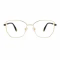 Eleanora - Square Gold/Black Reading Glasses for Women