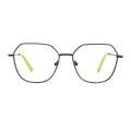 Fran - Geometric Black/Yellow Reading Glasses for Women