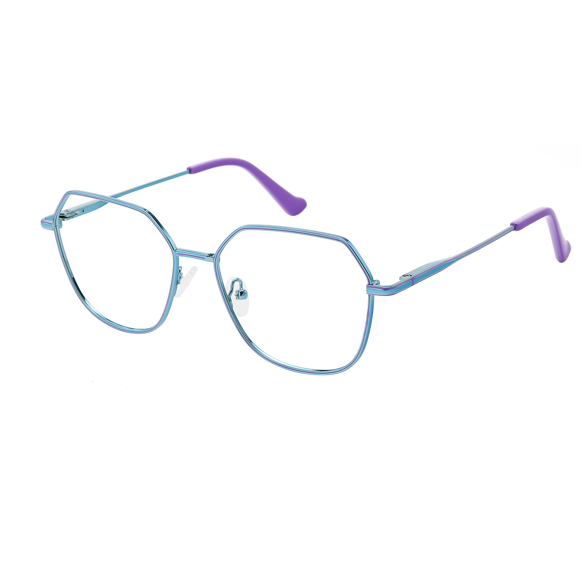 Fran - Geometric Blue/Purple Reading Glasses for Women