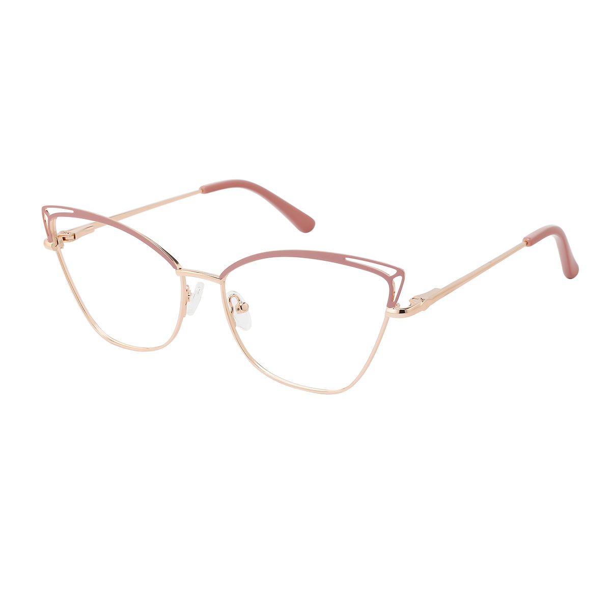 Ellen - Cat-eye Rose Gold/Pink Reading Glasses for Women