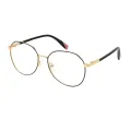 Dot - Round Black/Gold Reading Glasses for Women