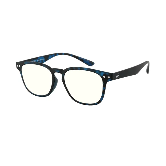 square blue-tortoiseshell sunglasses