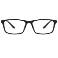 Sears - Rectangle Dark-Red-Black Reading Glasses for Men & Women