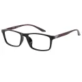 Sears - Rectangle Dark-Red-Black Reading Glasses for Men & Women