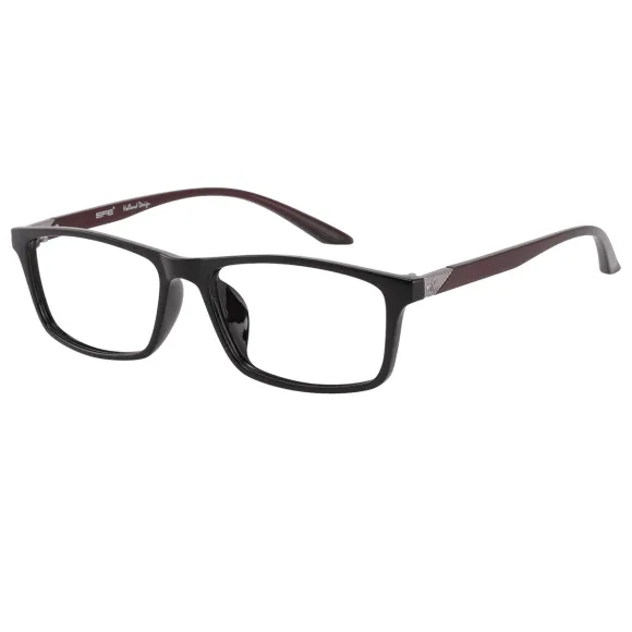 rectangle dark-red-black reading glasses