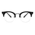 Pallene - Browline Black Reading Glasses for Men & Women