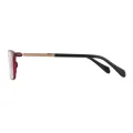 Flynn - Rectangle Red Reading Glasses for Men & Women