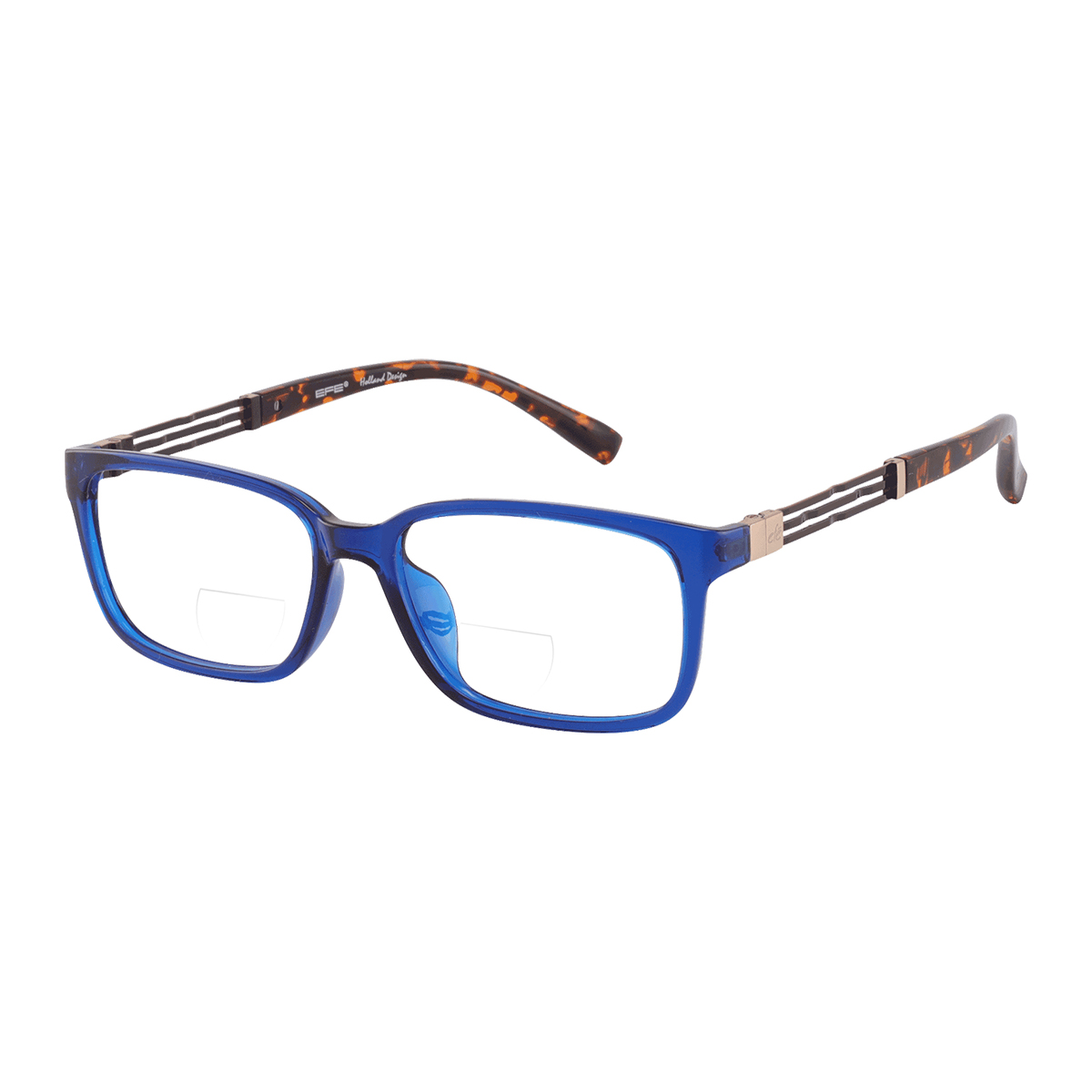 Holman - Rectangle Blue-Demi Reading Glasses for Men & Women