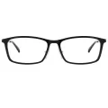 Busiris - Rectangle Black Reading Glasses for Men & Women