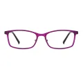 Melba - Rectangle Purple Reading Glasses for Men & Women
