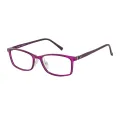 Melba - Rectangle Purple Reading Glasses for Men & Women