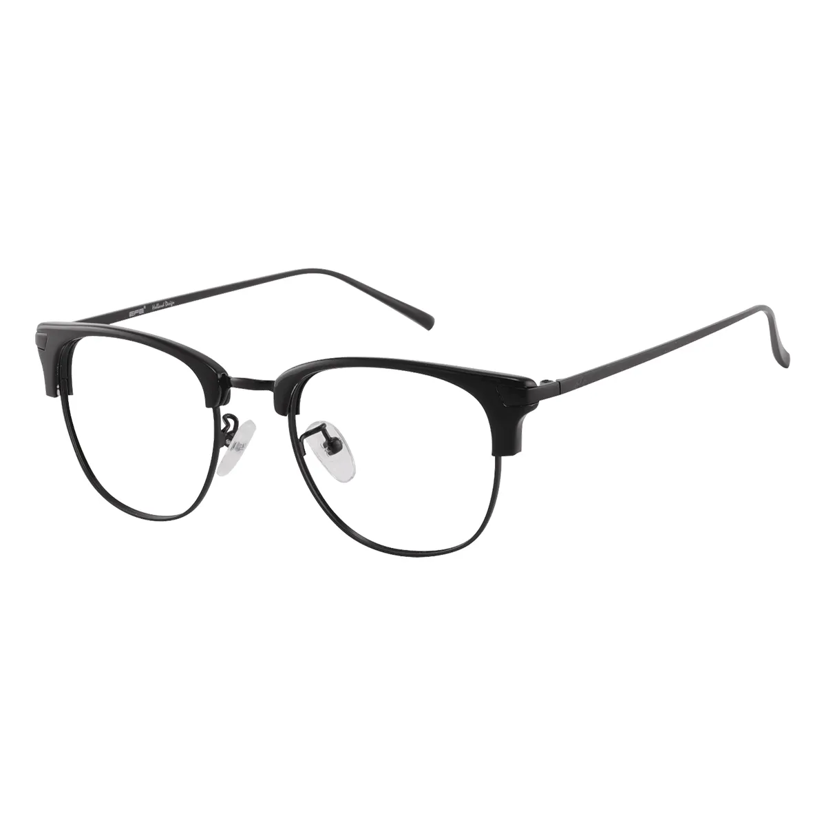 Fashion Browline Black Reading Glasses for Women & Men