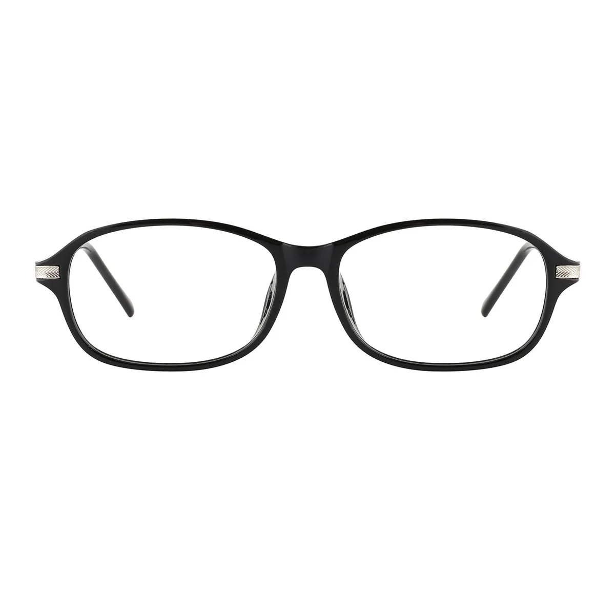 Classic Rectangle Black-Silver  Reading Glasses for Women & Men