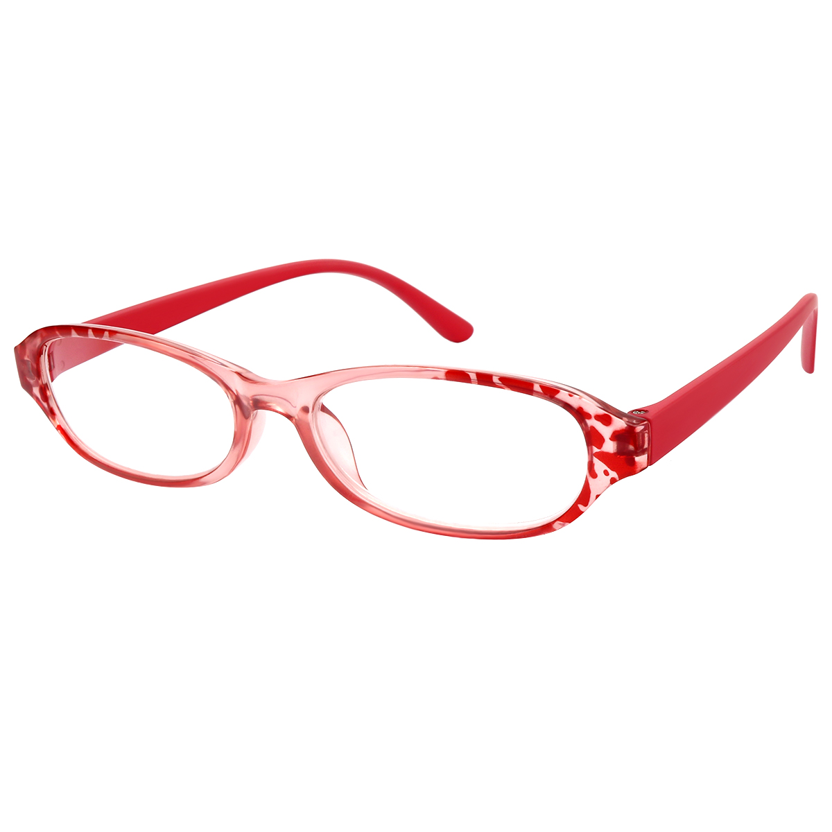 Palmetto - Oval Red Reading Glasses for Women