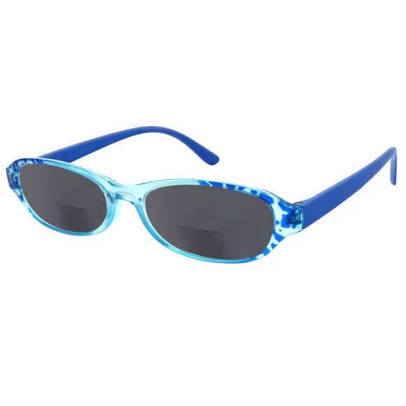 oval blue reading glasses