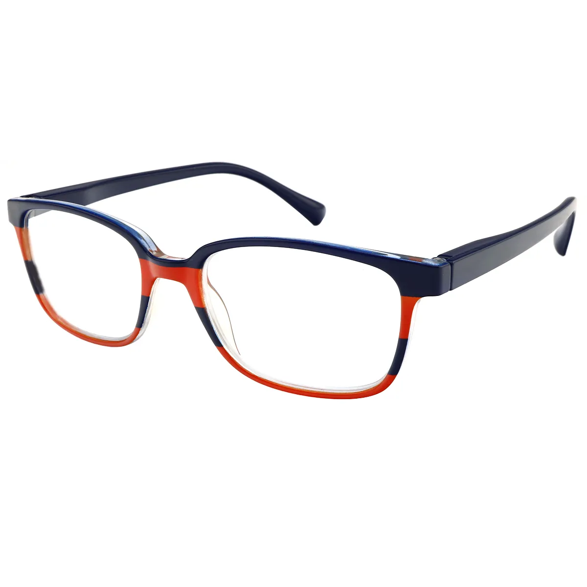 Fashion Rectangle Black-Pink Reading Glasses for Women & Men