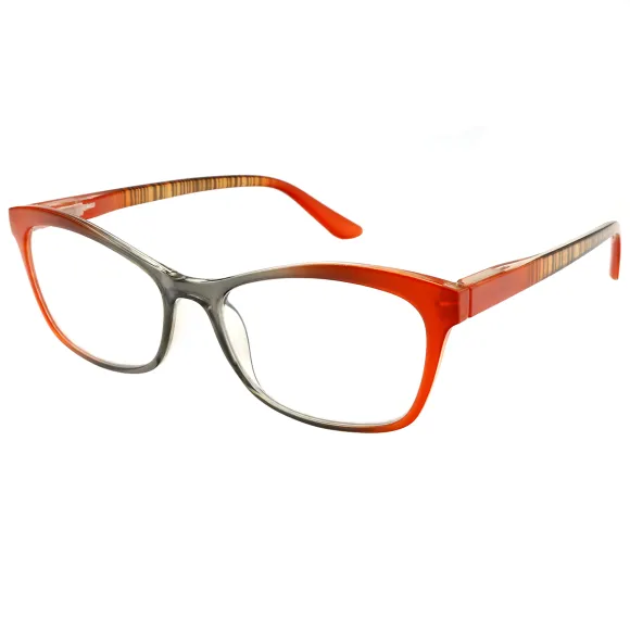 cat-eye red reading glasses