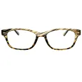 Cassian - Rectangle Brown Reading Glasses for Men & Women